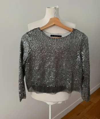 Haut à sequins Zara S/36