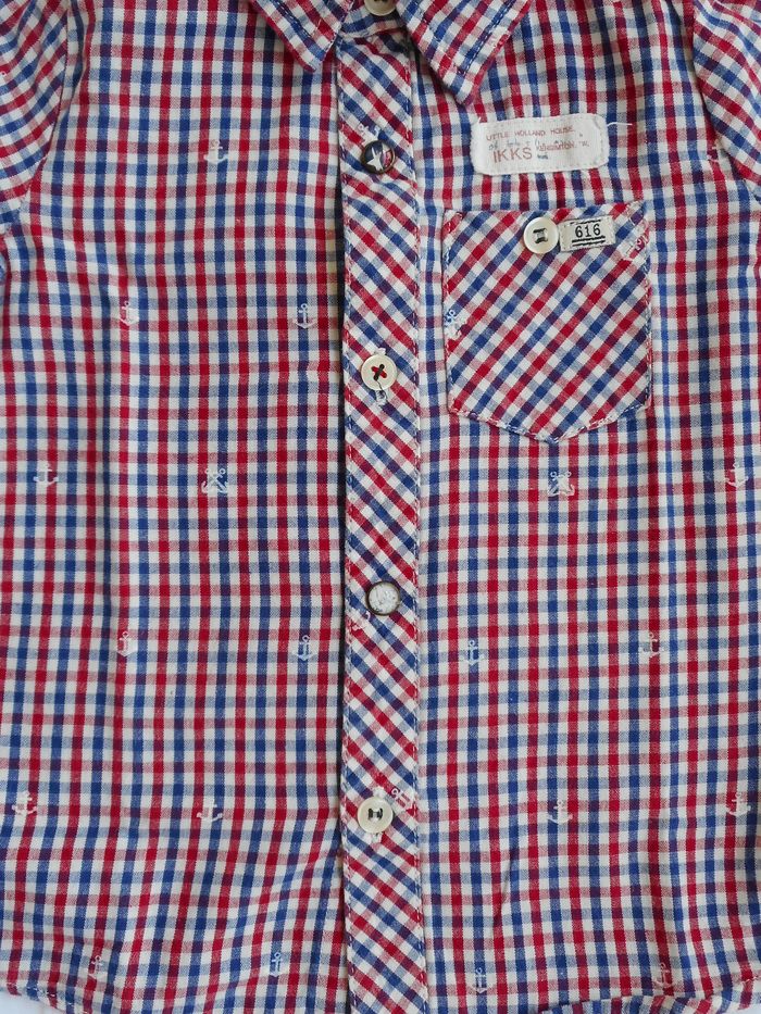 Chemise Manches courtes à carreaux - IKKS - 12 mois - photo numéro 2