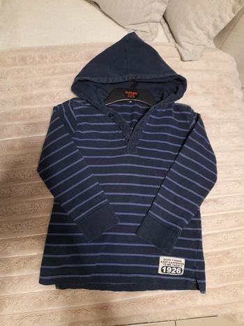 Sweat à rayures léger à capuche Tape à l'œil 6 ans