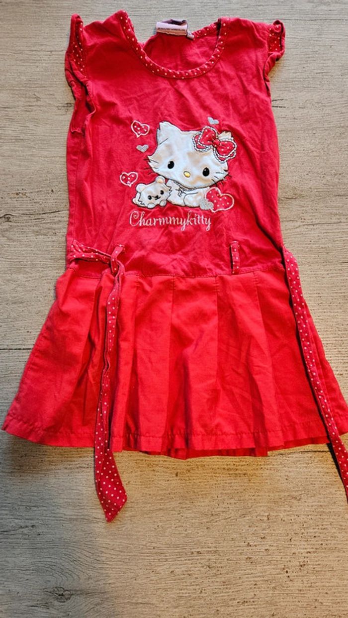 Robe d été courte rouge et blanche, Sanrio, Charm my Kitty, 8 ans - photo numéro 3