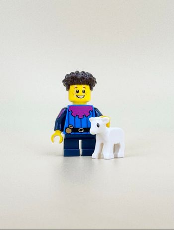 Lego Figurines Castle : Jeune Berger, enfant de la Paysannerie, et son agneau - NEUF