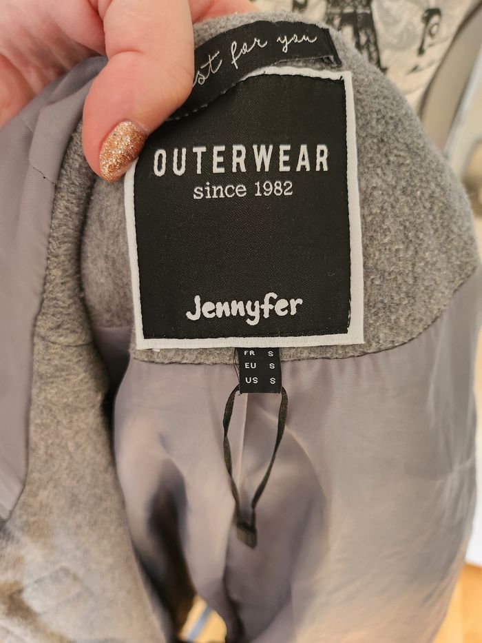 Duffle-Coat Caban Long Gris Jennyfer Taille S ou 36 - photo numéro 6