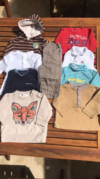 Lot de vêtements 6 mois multi marques hiver/ demi saison