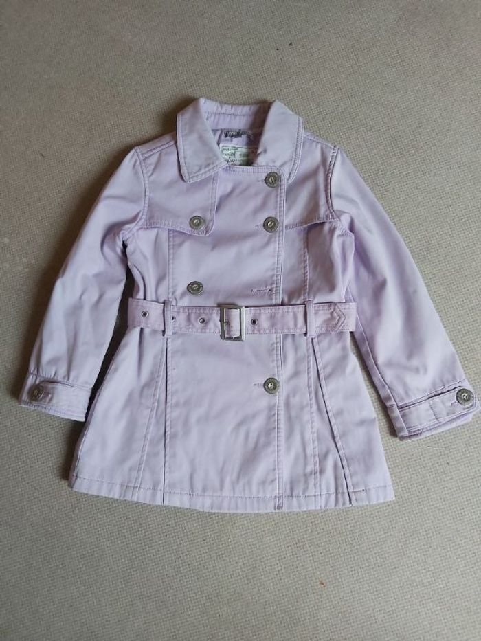 Trench coat ou veste de mi-saison parme 8 ans - Vynil Fraise