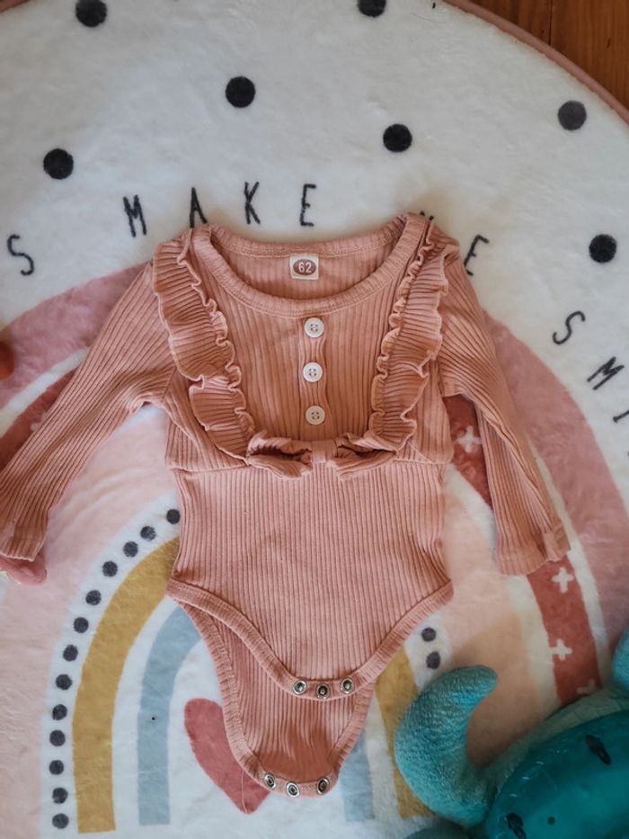 Bodies côtelé rose - photo numéro 2