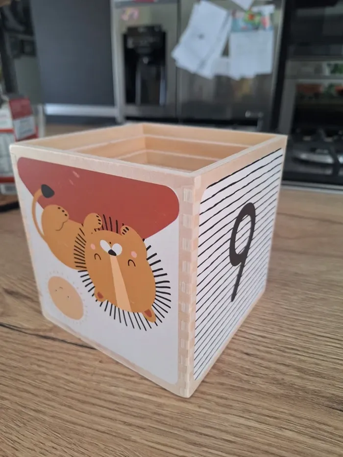 Cube empilable vertbaudet en bois - photo numéro 2