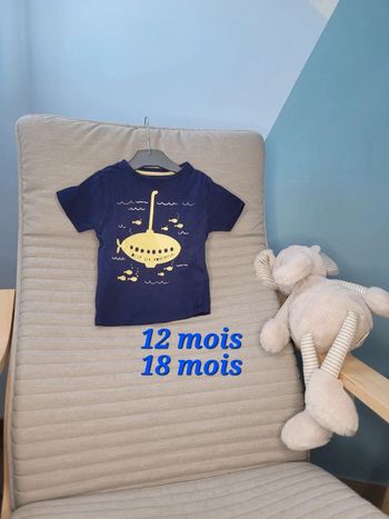 Tee shirt sous marin 12/18 mois