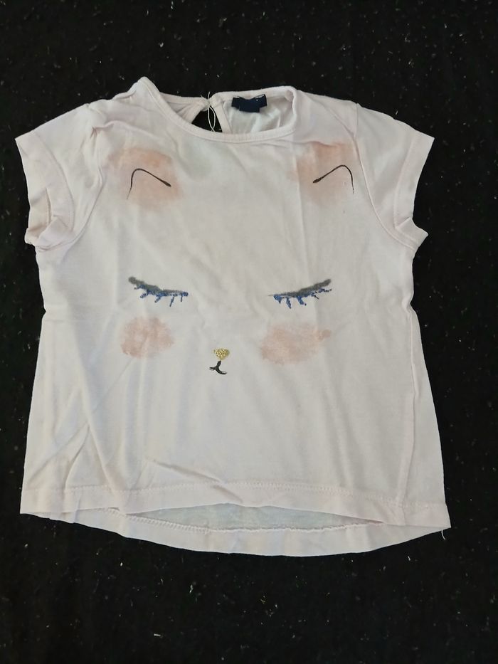 Lot de 5 t- shirt manches courtes 18 mois fille - photo numéro 4