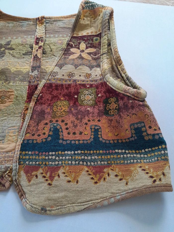 Bolero gilet sans manche vintage ethnique - photo numéro 10