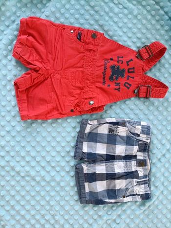 1 short et une salopette short 6 mois