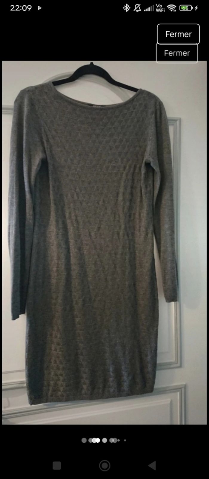 Robe pull grise