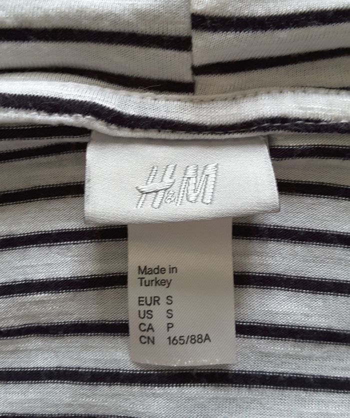 Top rayé noir et blanc – H&M – S - photo numéro 3