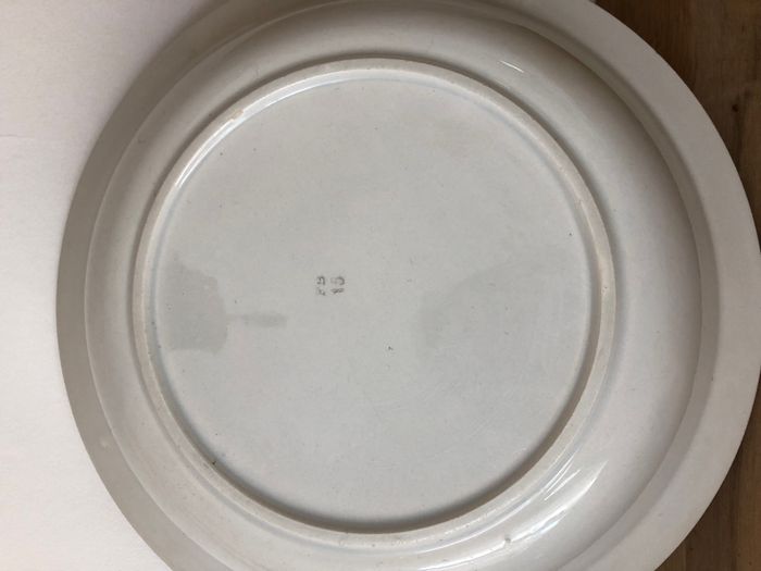 Vintage sublime plat creux blanc et bleu faïence Badonviller - photo numéro 7