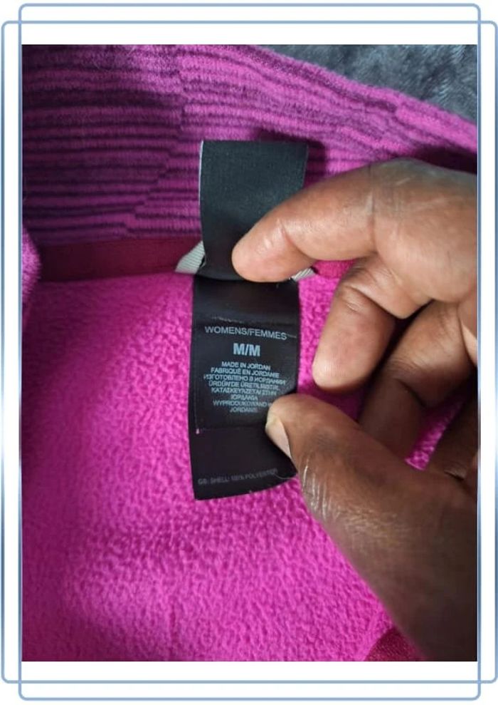Polaire quart de zip the north face légère  femme / fuchsia taille M brodé 258 - photo numéro 11