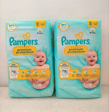 Lot couches Pampers premium taille 2