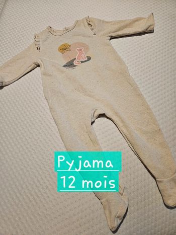 Pyjama coton beige 1 an