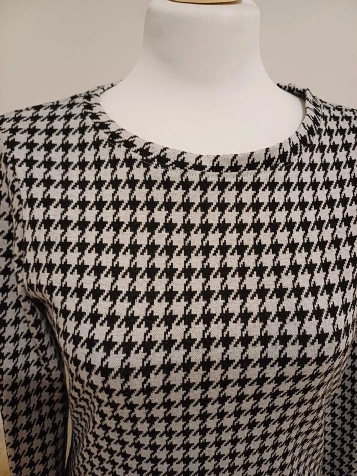 Robe chaude à imprimé Pied de poule Up2Fashion taille S 36 - photo numéro 3