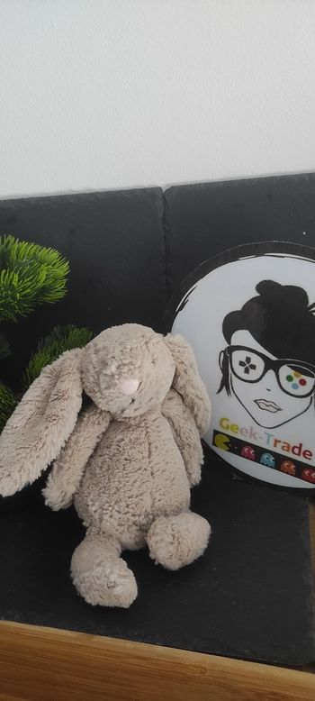 doudou peluche lapin jellycat small jelly1417 bashfull blossom marron beige