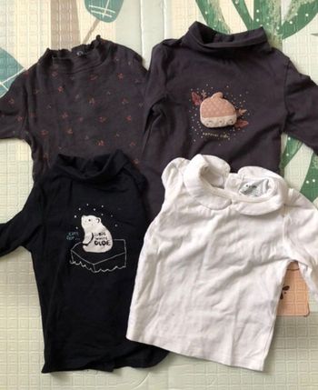 Lot de 4 t-shirts à manches longues de la marque Kiabi