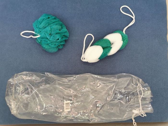 Ensemble douche vert et blanc