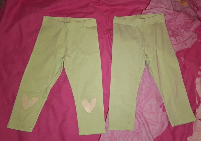 Lot de 2 leggings 3/4 fille 6ans