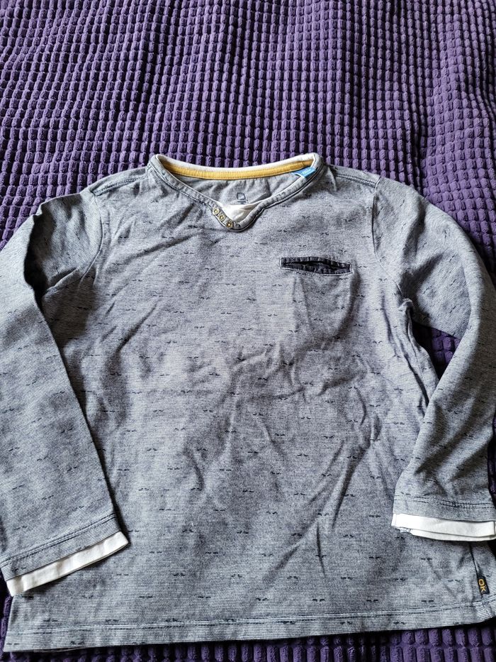 pyjama coton okaidi gris marine 8ans (4e) - photo numéro 2