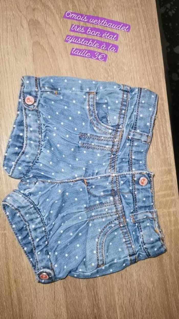 Short en jean 6mois vertbaudet