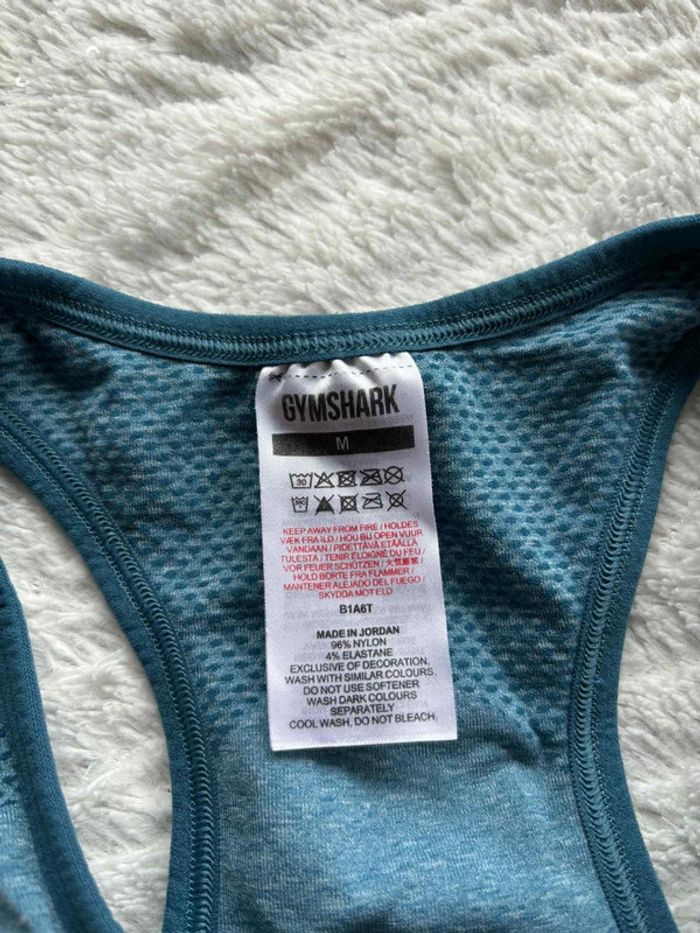 Ensemble Gymshark Vital Seamless – Brassière Legging taille haute Bleu Turquoise M/38– Comme Neuf - photo numéro 4