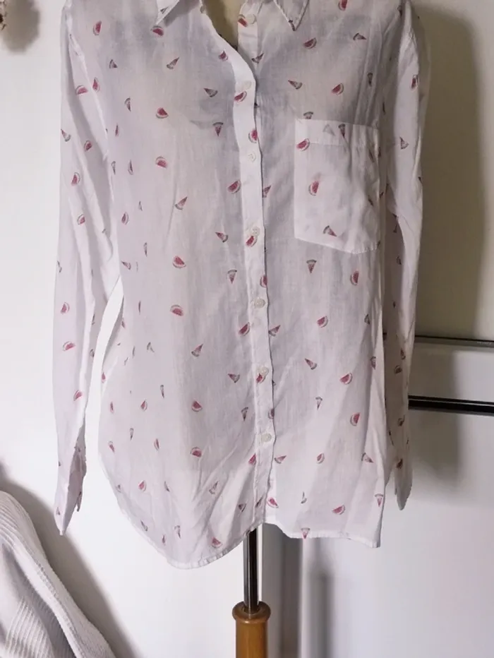 💋 chemise pastèque 🍉 en voile de coton - photo numéro 6