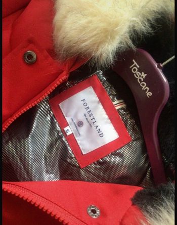 Doudoune manteau rouge de marque  Forestland