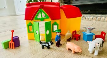 🌾 Playmobil 1.2.3 Ferme transportable bébé enfant nomade 🐄