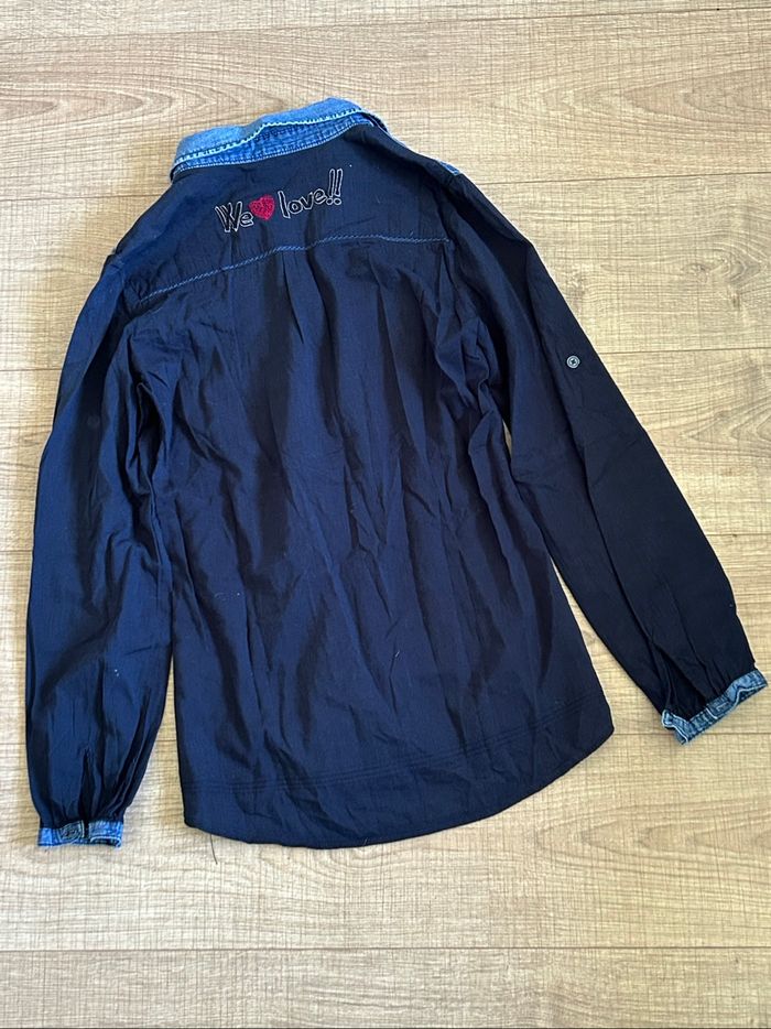 Chemise bleue bi matière Desigual taille M TBE - photo numéro 8