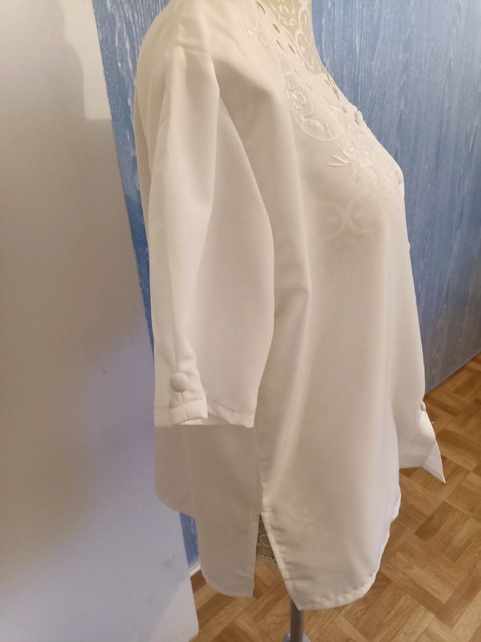 Chemisier / blouse femme blanc - photo numéro 3