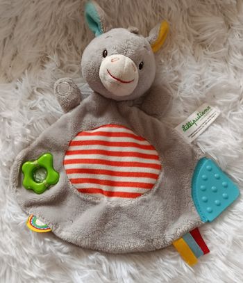 Doudou plat âne cheval gris - Lilliputiens 
