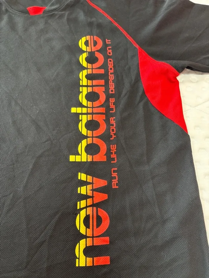 T-shirt de sport pour homme New balance taille L noir - photo numéro 2