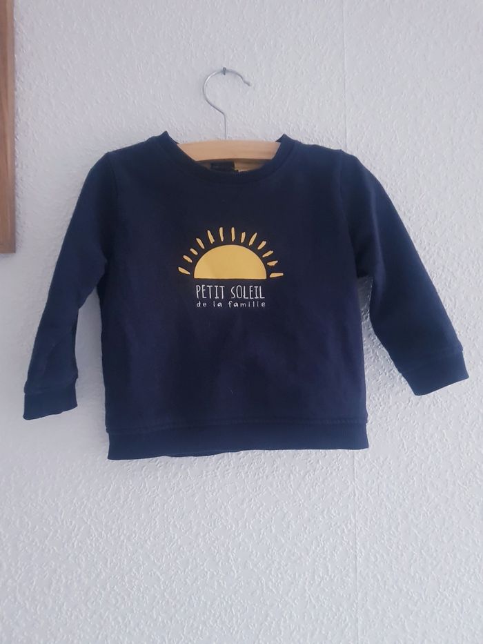 Tape À L'Œil - Sweat manches longues, col rond - "Petit soleil de la famille" (9 mois) - photo numéro 2