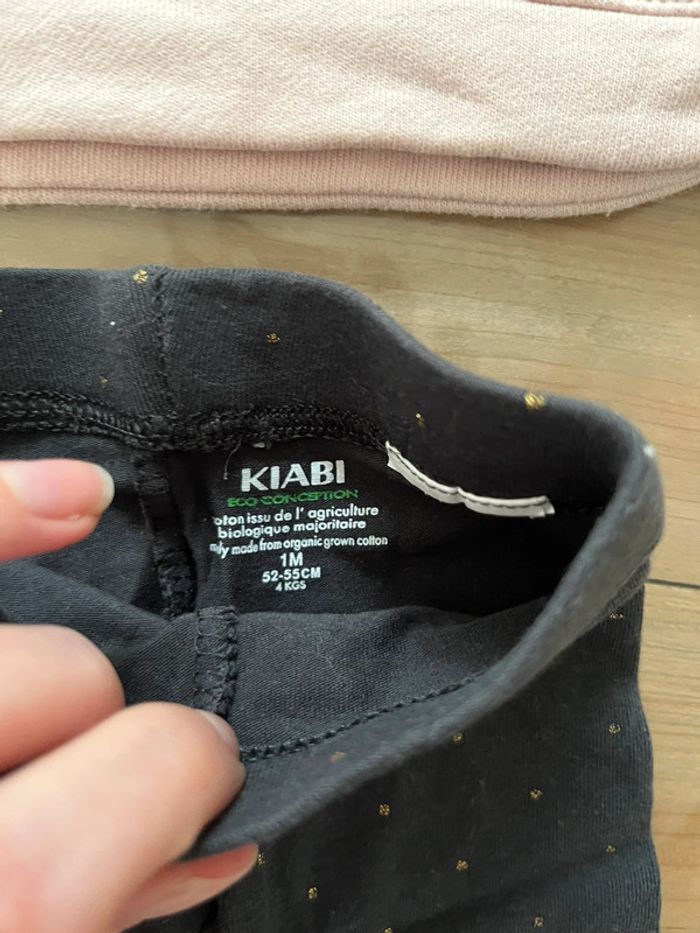 Ensemble 1 mois Kiabi gris et rose - photo numéro 3