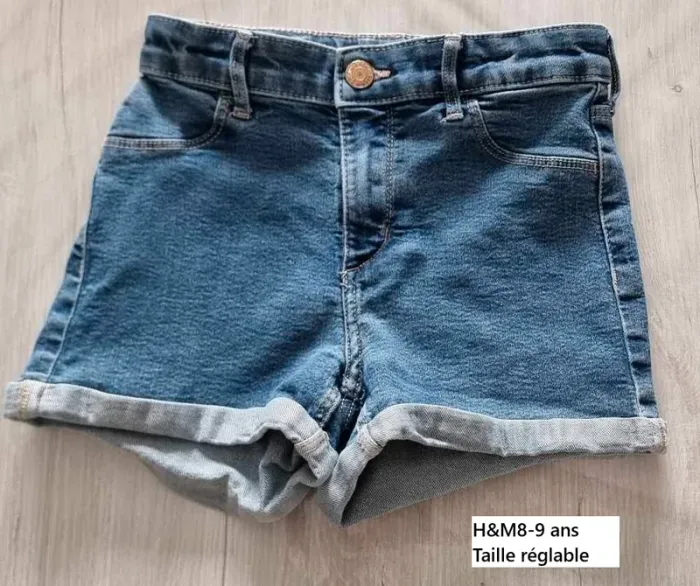 Short jeans fille 8-9 ans