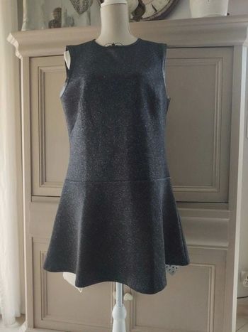 Robe chasuble épaisse noire moucheté mango XL