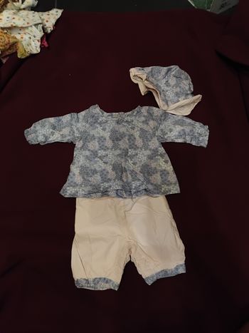 Ensemble 3 pièces 1 mois bébé fille