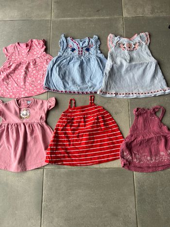 6 robes fille 6 mois
