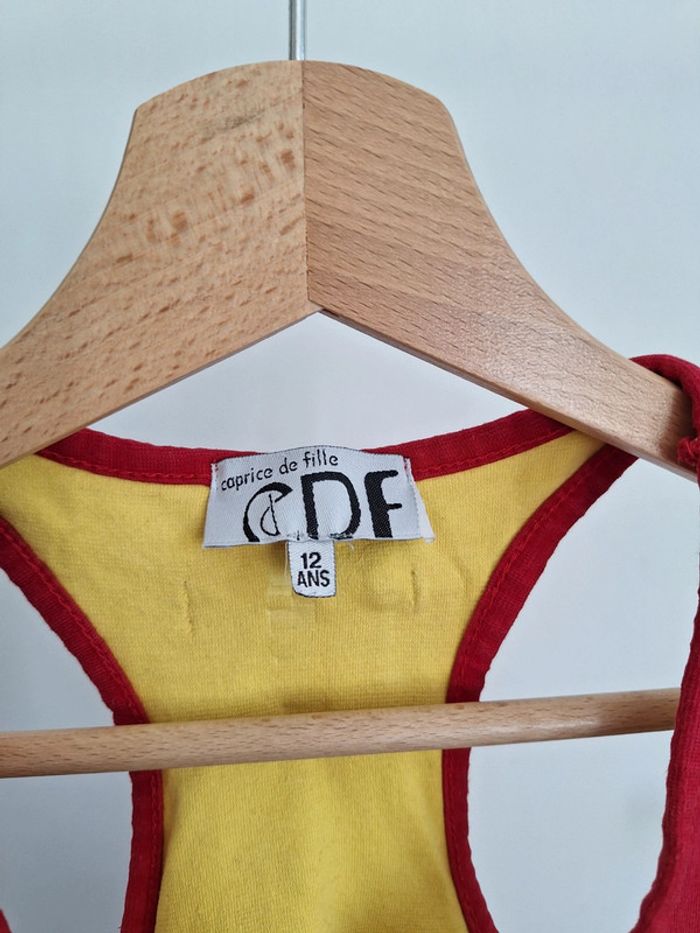 Petite robe rouge et jaune enfant fille 12 ans CDF Caprice de Fille - photo numéro 5