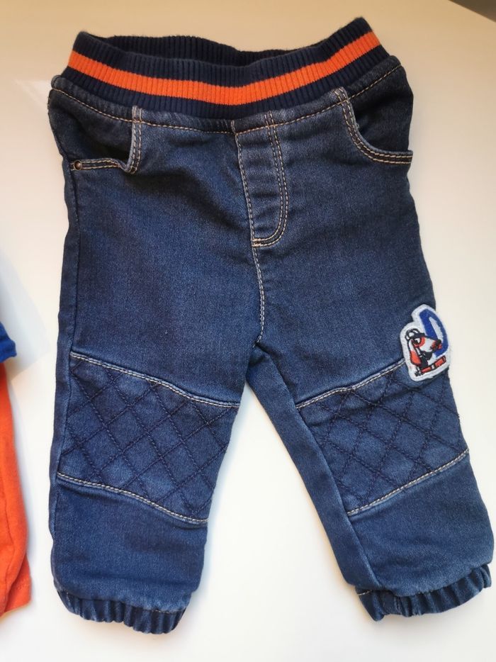 Ensemble 6 mois jean + tee shirt ml - photo numéro 3