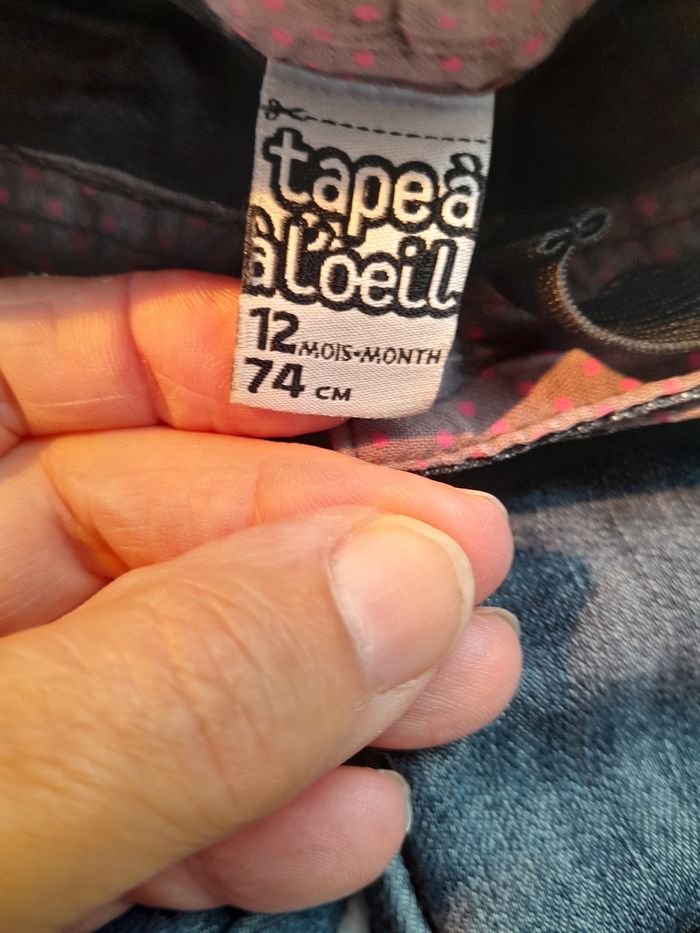 adorable Jean Bouffant/Sarouel Bébé Fille "Tape à l'œil" (TAO) - 12 Mois / 74 cm - photo numéro 5