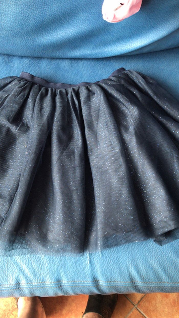 H&M jupe paillettes couleur bleu