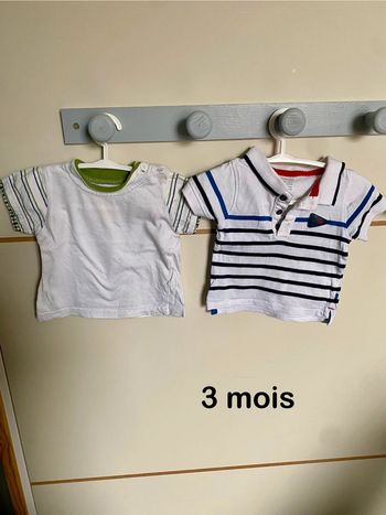 Lot de 2 tee-shirts en taille 3 mois