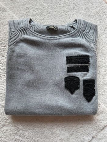 Pull col rond gris - John H - Très bon état