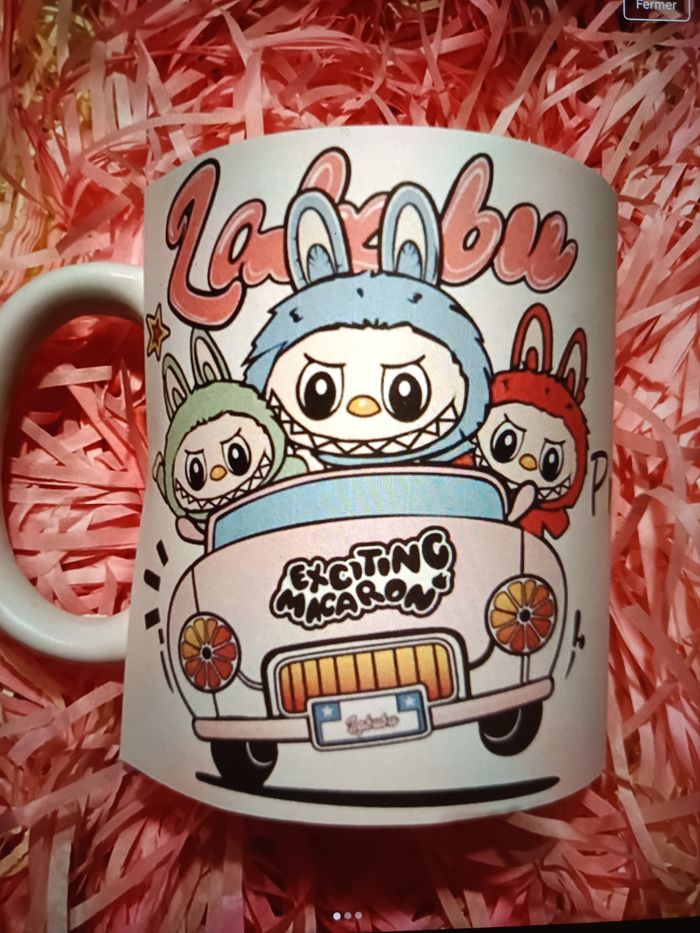 Mug labubu en voiture
