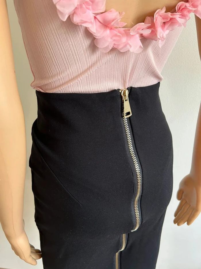 Jupe crayon noire avec fermeture dorée Morgan taille XS jamais portée - photo numéro 10