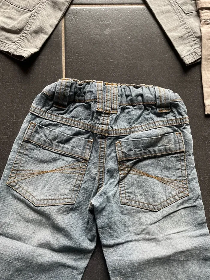 Lot 4 pantalons gris kaki beige bleu - photo numéro 4